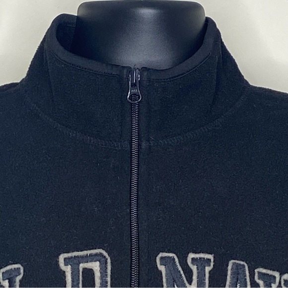 Old Navy Women’s Fleece Pullover Jacket L Black Gray 1/4 Zip Collar Long Sleeves - Picture 2 of 12